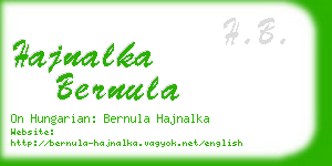 hajnalka bernula business card